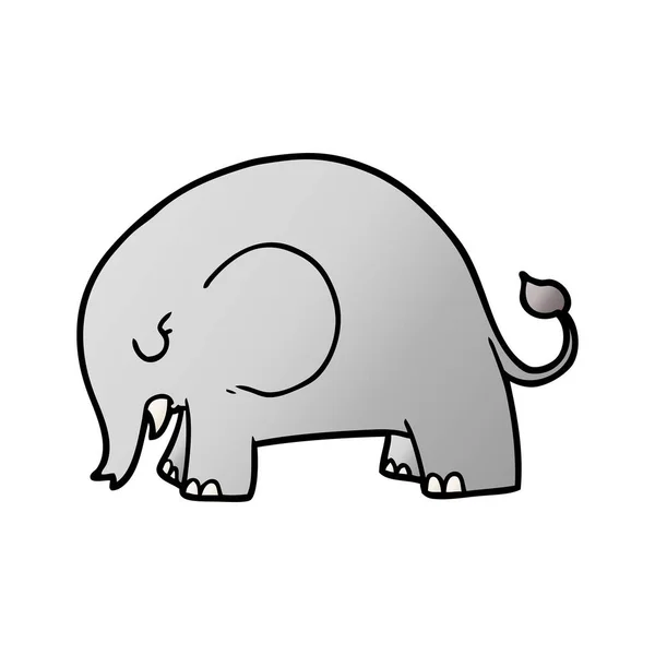 Vektorové Ilustrace Roztomilé Kreslené Slon — Stockový vektor