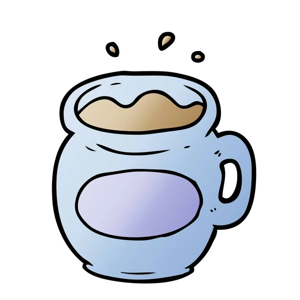 Cartoon Mok Van Koffie — Stockvector