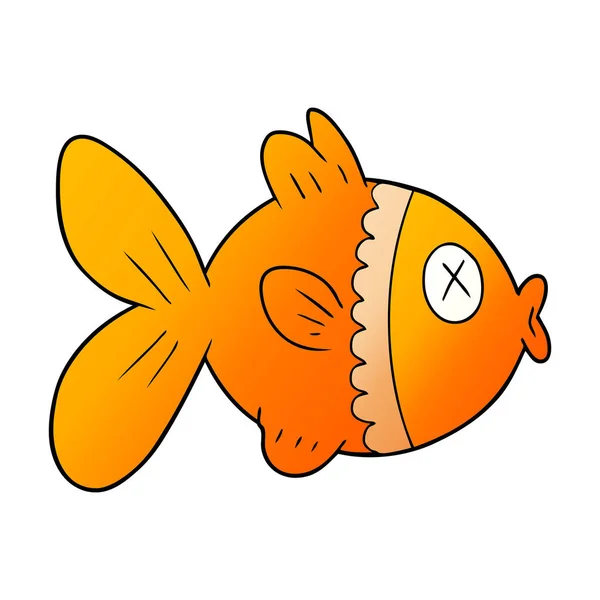 Vector Ilustración Dibujos Animados Goldfish — Archivo Imágenes Vectoriales