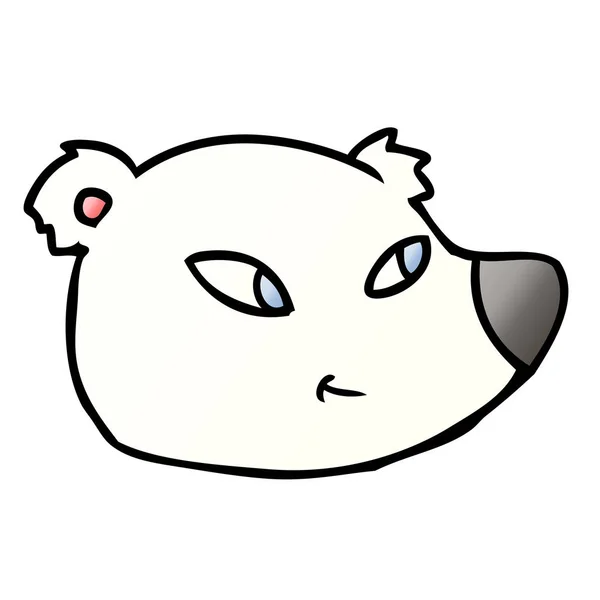Cartoon Polar Bear Face — Stock Vector
