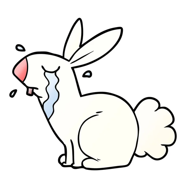 卡通兔兔哭 — 图库矢量图片