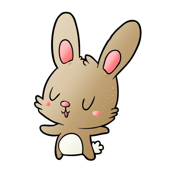 Illustration Vectorielle Lapin Dessin Animé Mignon — Image vectorielle