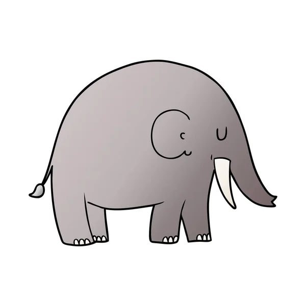 Vektor Illustration Tecknad Elefant — Stock vektor