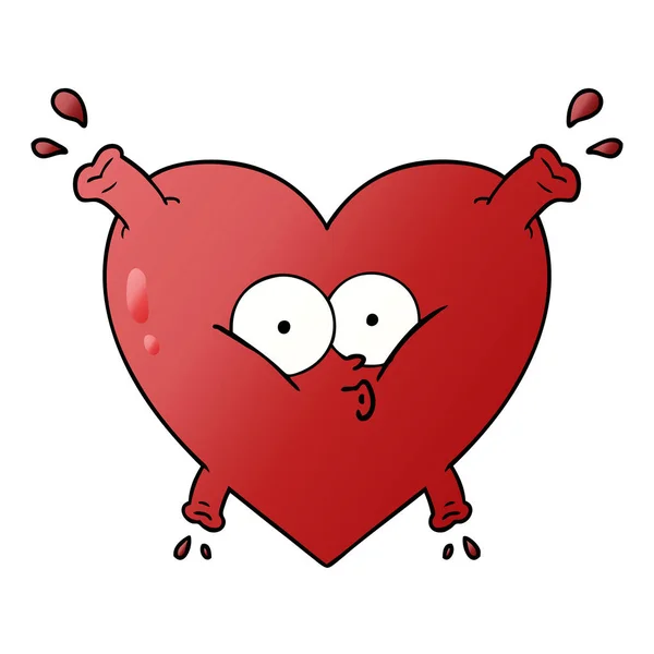 Ilustración Vectorial Del Corazón Dibujos Animados — Vector de stock