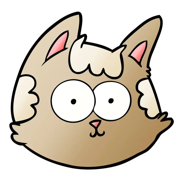 Vector Illustration Cartoon Cat Face — Stock Vector