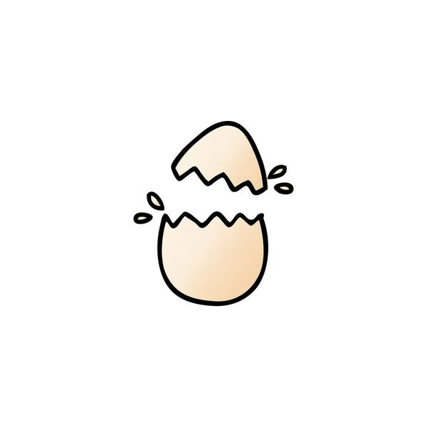 Vector Illustration Hatching Egg Cartoon — Stock Vector