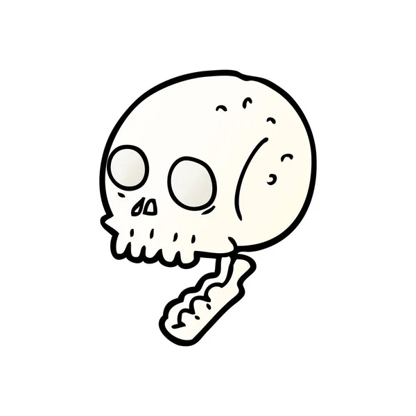 Ilustración Vectorial Del Cráneo Dibujos Animados — Archivo Imágenes Vectoriales