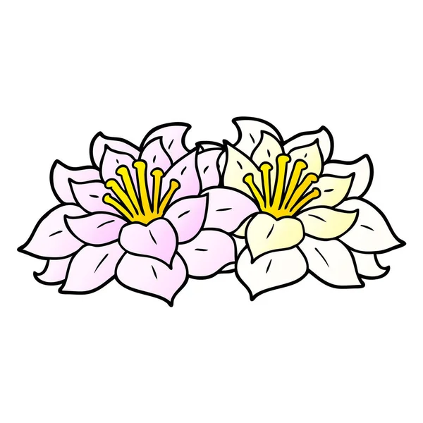 Vector Ilustración Flores Dibujos Animados — Archivo Imágenes Vectoriales