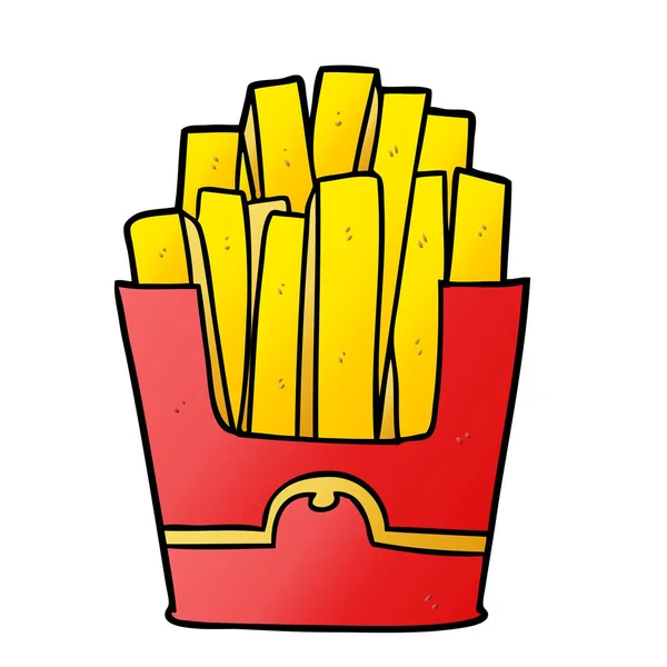 Cartoon Junkfood Pommes — Stockvektor