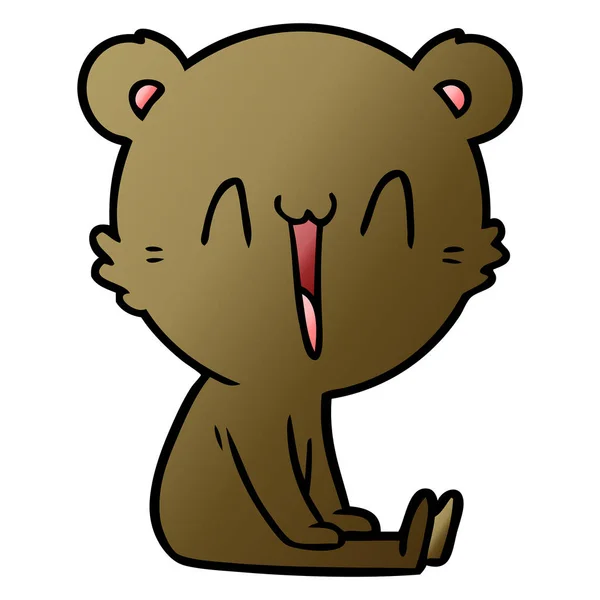 快乐熊卡通的矢量插图 — 图库矢量图片