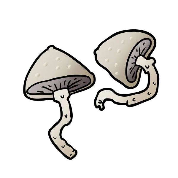 Ilustração Vetorial Cogumelos Desenho Animado —  Vetores de Stock