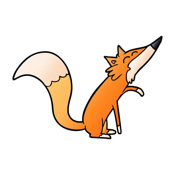 Vector Illustration Cartoon Fox — Stock Vector