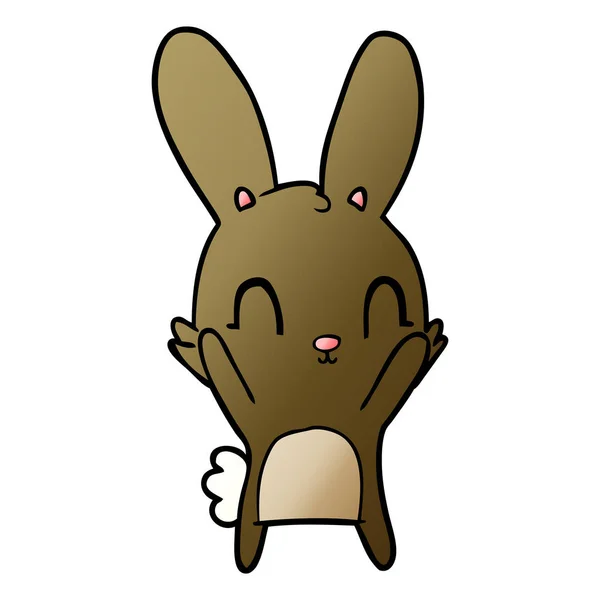 Illustrazione Vettoriale Simpatico Coniglio Cartone Animato — Vettoriale Stock