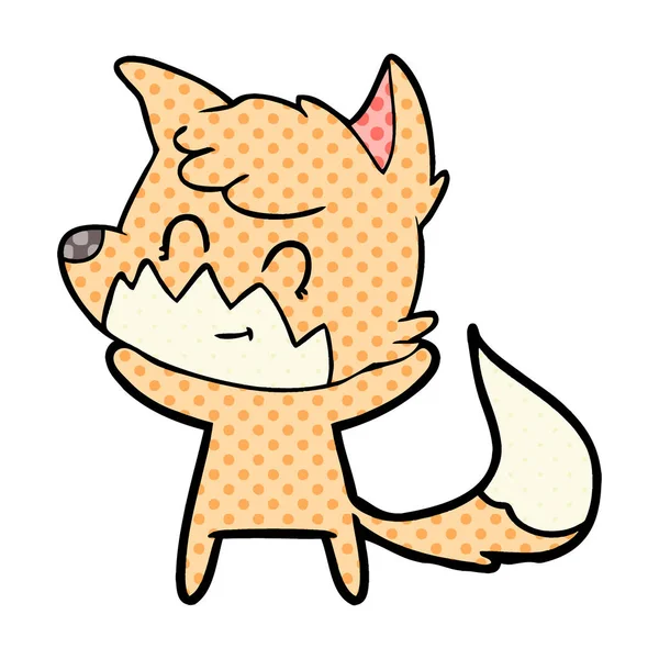 Vektor Illustration Cartoon Happy Fox — Stock vektor