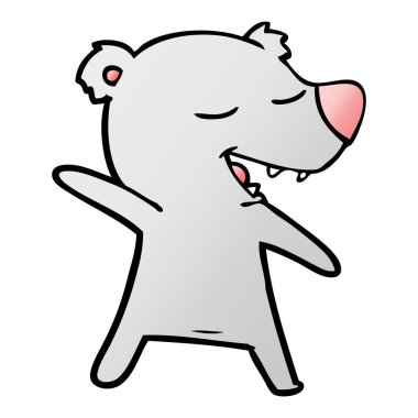 Çizgi film ayısının vektör çizimi