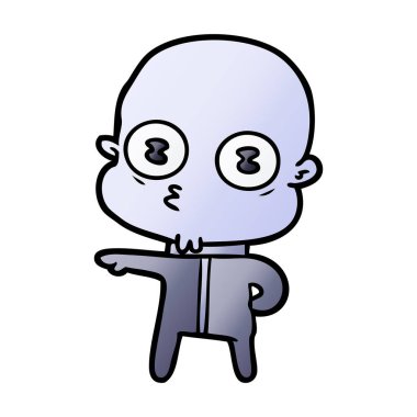 çizgi film garip kel uzay adamı