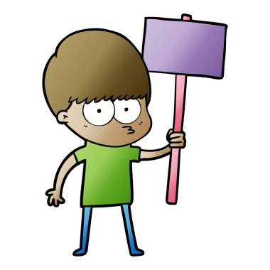 gergin çizgi film çocuk holding tasarlamak