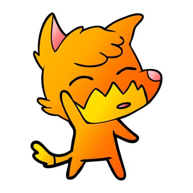 Çizgi film tilkisinin vektör çizimi