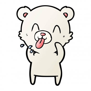 dilini kaba karikatür kutup ayısı