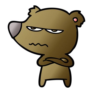 kızgın ayı karikatür vektör çizim