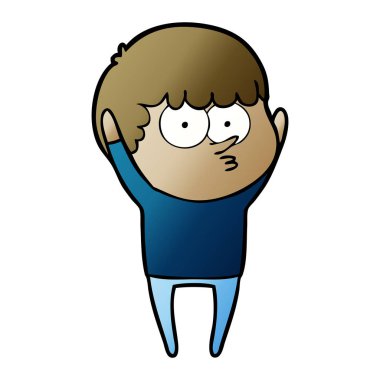 vektör çizim karikatür meraklı çocuk