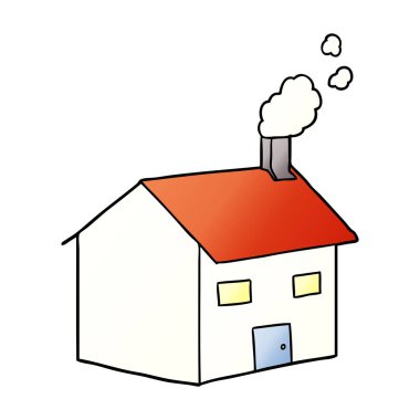 Çizgi film evinin vektör illüstrasyonu