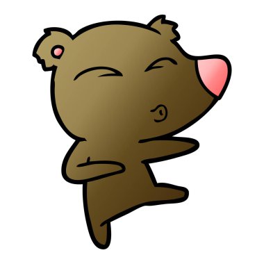 Çizgi film ayısının vektör çizimi