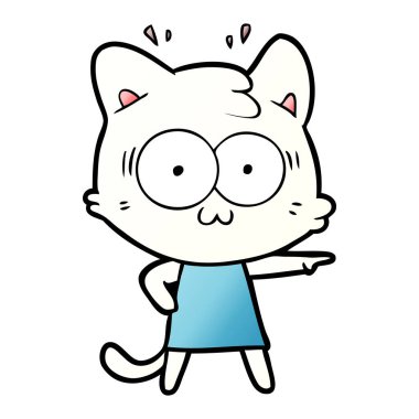 Çizgi film kedisinin vektör çizimi