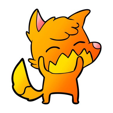 Çizgi film tilkisinin vektör çizimi