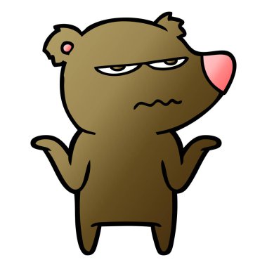 kızgın ayı karikatür vektör çizim