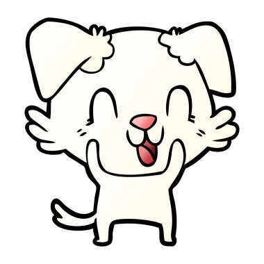 vektör çizim karikatür köpek gülen