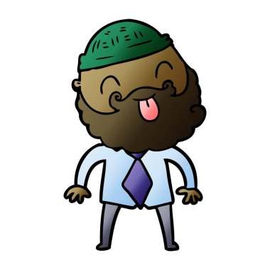 şapka ve gömlek ile sakallı