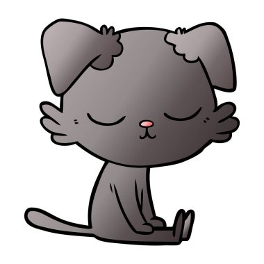 Çizgi film köpeğinin vektör çizimi