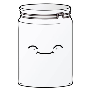 vektör çizim karikatür Cam Kavanoz