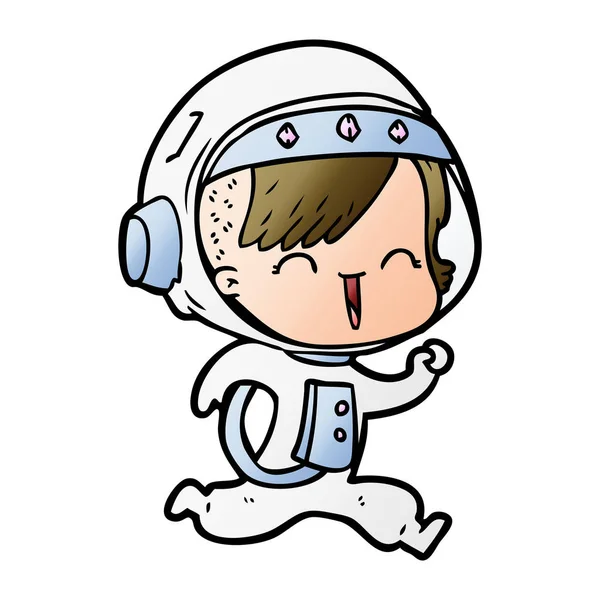 mutlu karikatür alan kız