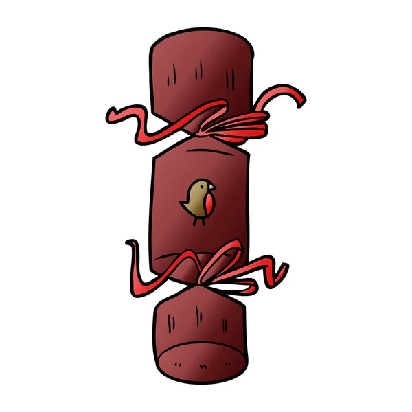 Vectorillustratie Van Christmas Cracker Cartoon — Stockvector