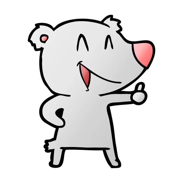 Εικονογράφηση Διάνυσμα Γελάει Αρκούδα Κινούμενα Σχέδια — Διανυσματικό Αρχείο