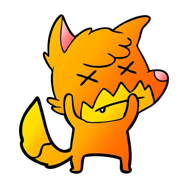 Çizgi film tilkisinin vektör çizimi