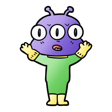 üç gözlü yabancı çizgi film