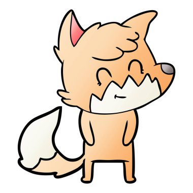 vektör çizim karikatür dostu Fox