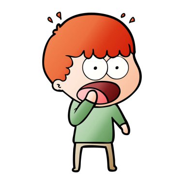 vektör çizim karikatür dostum şok