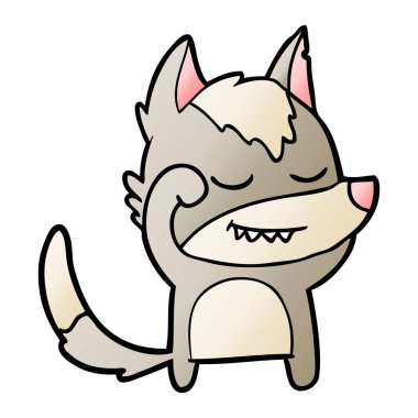 Çizgi film kurdunun vektör çizimi