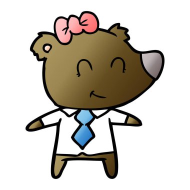 Çizgi film ayısının vektör çizimi