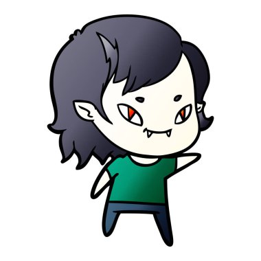 çizgi film dostu vampir kız