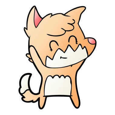 vektör çizim karikatür dostu Fox