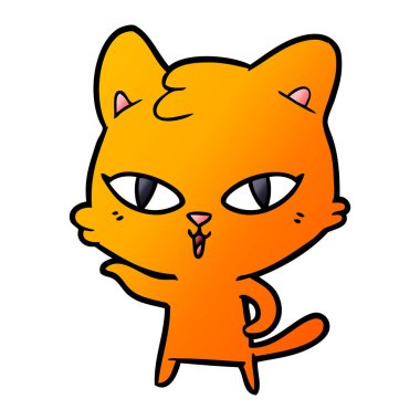 Çizgi film kedisinin vektör çizimi