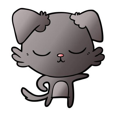 Çizgi film köpeğinin vektör çizimi