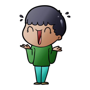 çizgi film adam omuzlarında shrugging