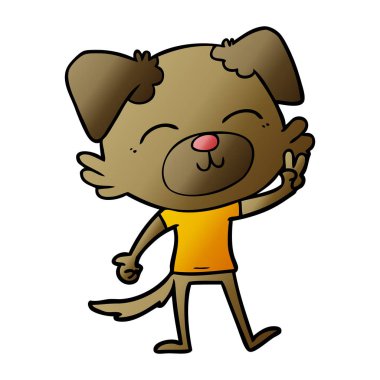 Çizgi film köpeğinin vektör çizimi