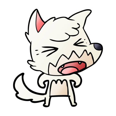 kızgın çizgi film fox vektör çizim